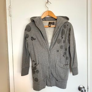 Element slouchy gray button up hoodie